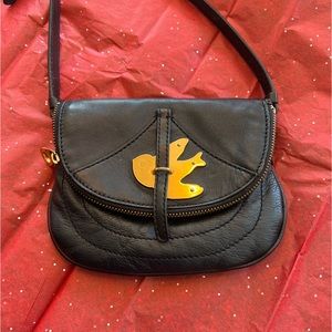 Marc by Marc Jacobs Petal to the Metal Black Leather Crossbody